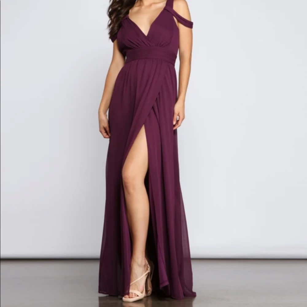 Windsor Tinsley Formal Chiffon Wrap Dress